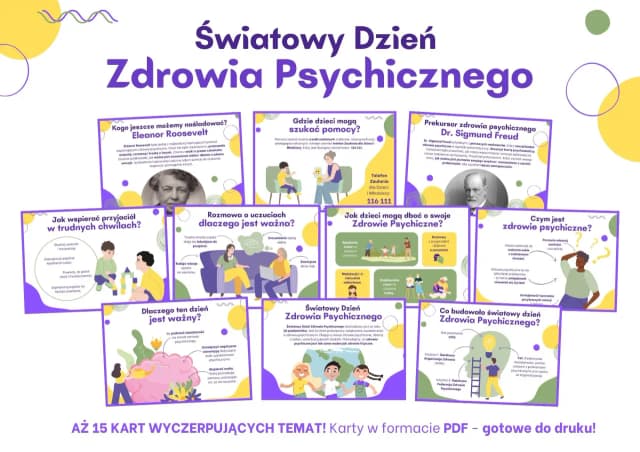 Jak dbać o zdrowie psychiczne - plakat z praktycznymi poradami Jak dbać o zdrowie psychiczne - plakat z praktycznymi poradami